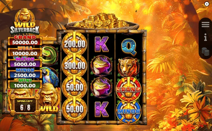 Wild Silverback - หน้าจอเกมระหว่าง Free Spins